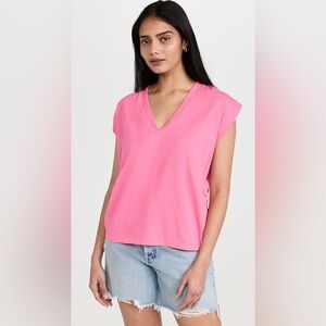 Pistola Pink Cap Sleeve Muscle Tee Relaxed Fit
